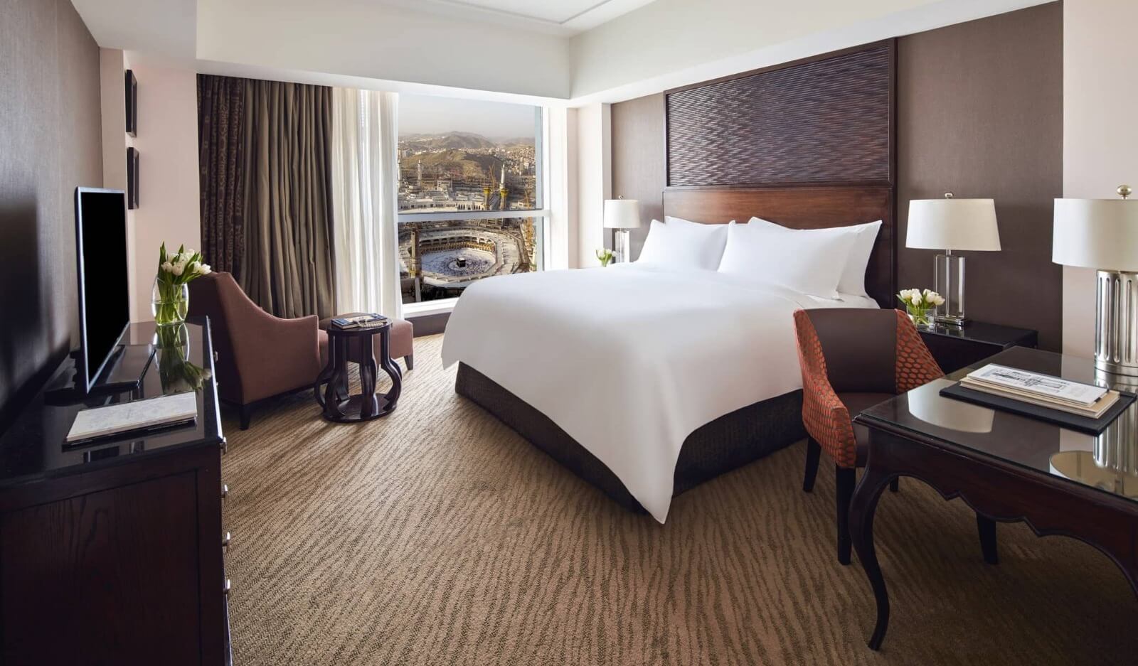 Woman with breakfast in bed